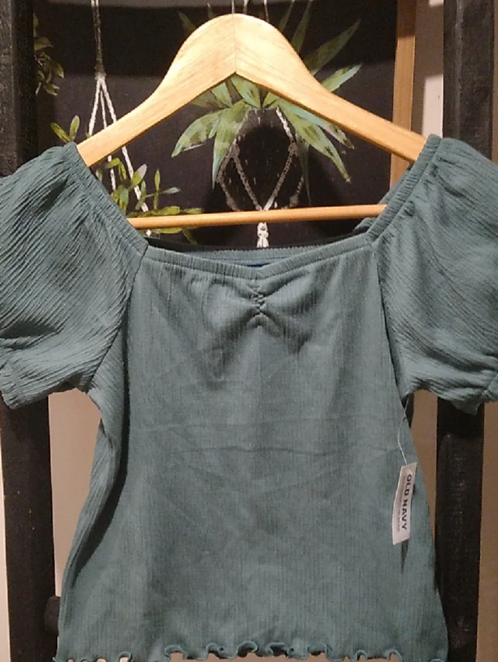 Girls Old Navy Ribbed Off-Shoulder Crop Top